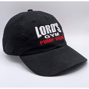 Lord's Gym Pump N Run Hat Cap Black Religious Funny Jesus Workout Athlete Strap